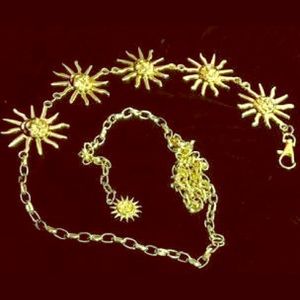 ☀️Sun Medallion 90s Vintage Retro Chain Belt☀️